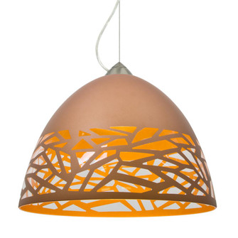 Besa Kiev Pendant, Copper, Satin Nickel Finish, 1x9W LED, 15Ft. Cord (127|1KX-KIEVCP-LED-SN-L)
