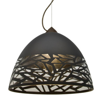 Besa Kiev Pendant, Black, Bronze Finish, 1x60W Medium Base, 15Ft. Cord (127|1KX-KIEVBK-BR-L)