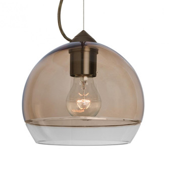 Besa, Ally 8 Cable Pendant, Smoke/Clear, Bronze Finish, 1x60W Medium Base (127|1KX-ALLY8SM-BR)
