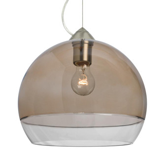 Besa, Ally 12 Cable Pendant, Smoke/Clear, Satin Nickel Finish, 1x60W Medium Base, 15Ft. Cable (127|1KX-ALLY12SM-SN-L)