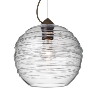 Besa Wave 10 Pendant Bronze Clear 1x60W Medium Base, 15Ft. Cord (127|1KX-462761-BR-L)