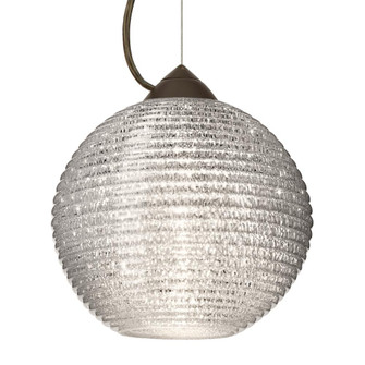 Besa Kristall 8 Pendant Bronze Glitter 1x9W LED, 15Ft. Cord (127|1KX-4616GL-LED-BR-L)