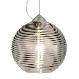 Besa Kristall 8 Pendant Satin Nickel Smoke 1x9W LED, 15Ft. Cord (127|1KX-461602-LED-SN-L)