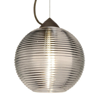 Besa Kristall 8 Pendant Bronze Smoke 1x9W LED, 15Ft. Cord (127|1KX-461602-LED-BR-L)