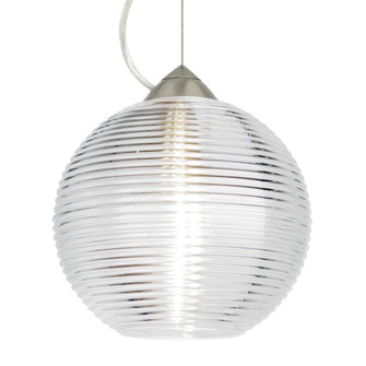Besa Kristall 8 Pendant Satin Nickel Clear 1x9W LED, 15Ft. Cord (127|1KX-461600-LED-SN-L)