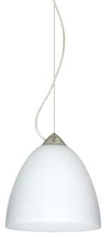 Besa Vila Cable Pendant Satin Nickel Opal Matte 1x9W LED, 15Ft. Cord (127|1KX-447007-LED-SN-L)