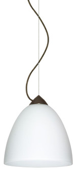 Besa Vila Cable Pendant Bronze Opal Matte 1x9W LED, 15Ft. Cord (127|1KX-447007-LED-BR-L)