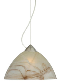 Besa Tessa LED Cable Pendant Mocha Satin Nickel 1x9W LED, 15Ft. Cord (127|1KX-420183-LED-SN-L)