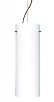 Besa Stilo 18 LED Pendant Opal Matte Bronze 1x11W LED, 15Ft. Cord (127|1KX-412807-LED-BR-L)