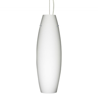 Besa Suzi 18 Pendant Opal Matte Satin Nickel 1x11W LED, 15Ft. Cord (127|1KX-412707-LED-SN-L)