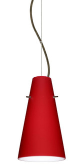 Besa Cierro LED Cable Pendant Ruby Matte Bronze 1x9W LED, 15Ft. Cord (127|1KX-4124RM-LED-BR-L)