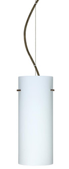 Besa Stilo 10 LED Cable Pendant Opal Matte Bronze 1x9W LED, 15Ft. Cord (127|1KX-412307-LED-BR-L)