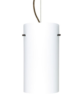 Besa Cable Pendant Stilo 12 Bronze Opal Matte 1x11W LED, 15Ft. Cord (127|1KX-412007-LED-BR-L)