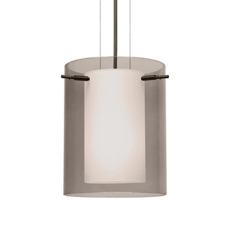Besa Pendant Pahu 8 Bronze Transparent Smoke/Opal 1x11W LED, 15Ft. Option (127|1KG-S00607-LED-BR-L)