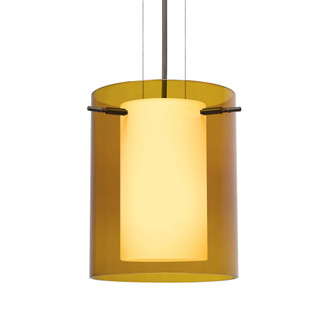 Besa Pahu 8 LED Pendant 1Kg Transparent Armagnac/Opal Bronze 1x11W LED, 15Ft. Option (127|1KG-G00607-LED-BR-L)