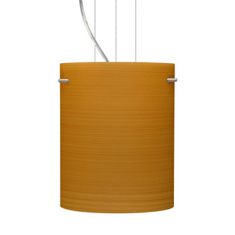 Besa Tamburo 8 Pendant Oak Satin Nickel 1x11W LED, 15Ft. Option (127|1KG-4006OK-LED-SN-L)