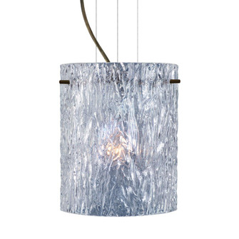 Besa Pendant Tamburo 8 Bronze Clear Stone 1x100W Medium Base, 15Ft. Option (127|1KG-400600-BR-L)
