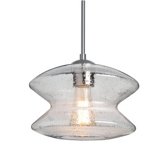 Besa, Zen Cord Pendant, Clear Bubble, Satin Nickel Finish, 1x60W Medium Base, 15Ft. Cord (127|1JT-ZENCL-SN-L)