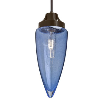 Besa, Sulu Cord Pendant, Blue Bubble, Bronze Finish, 1x60W Medium Base, 15Ft. Cord (127|1JT-SULUBL-BR-L)