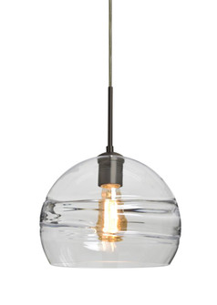 Besa Spirit 10 Pendant, Clear, Bronze Finish, 1x8W LED Filament, 15Ft. Cord (127|1JT-SPIR10CL-EDIL-BR-L)