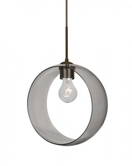 Besa, Plato Cord Pendant, Smoke, Bronze Finish, 1x60W Medium Base, 15Ft. Cord (127|1JT-PLATOSM-BR-NI-L)