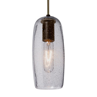 Besa, Pinot 9 Cord Pendant, Clear Bubble, Bronze FInish 1x4W LED Filament, 15Ft. Cord (127|1JT-PINOT9CL-EDIL-BR-L)