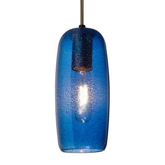 Besa, Pinot 9 Cord Pendant, Blue Bubble, Bronze FInish 1x4W LED Filament (127|1JT-PINOT9BL-EDIL-BR)