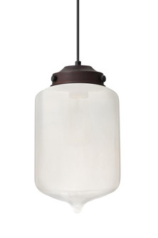 Besa Olin Pendant Bronze Frost 1x4W LED Filament, 15Ft. Cord (127|1JT-OLINFR-EDIL-BR-L)
