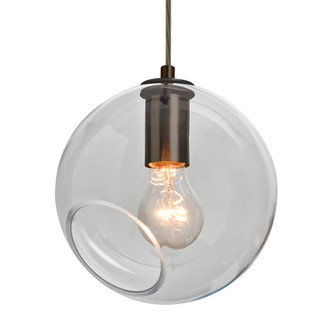 Besa, Maestro 8 Cord Pendant, Clear, Bronze Finish, 1x5W LED Filament, 15Ft Option (127|1JT-MAESTRO8CL-EDIL-BR-L)