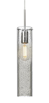 Besa, Juni 16 Cord Pendant, Clear Bubble, Satin Nickel, 1x4W LED Filament, 15Ft. Cord (127|1JT-JUNI16CL-EDIL-SN-L)