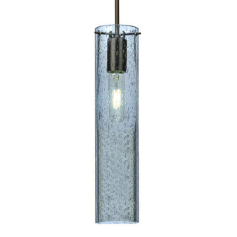 Besa, Juni 16 Cord Pendant, Blue Bubble, Bronze, 1x60W Medium Base, 15Ft. Cord (127|1JT-JUNI16BL-BR-L)