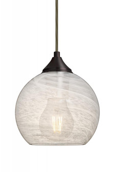 Besa, Jilly Cord Pendant, Vapor Clear, Bronze Finish, 1x5W LED Filament, 15Ft. Cord (127|1JT-JILLYCL-EDIL-BR-L)