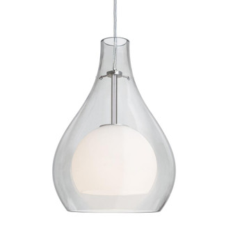 Besa, Elle 11 Cord Pendant, Clear, Satin Nickel Finish, 1x9W LED, 15Ft Option (127|1JT-ELLE11CL-LED-SN-L)