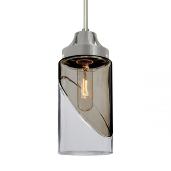 Besa, Blink Cord Pendant, Trans. Smoke/Clear, Satin Nickel Finish, 1x60W Medium Base, (127|1JT-BLINKSM-SN-L)