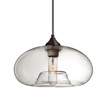 Besa Pendant Bana Bronze Clear 1x60W Medium Base, 15Ft. Cord (127|1JT-BANACL-BR-L)