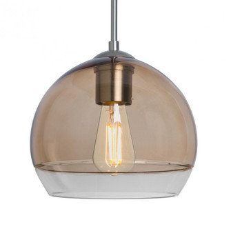 Besa, Ally 8 Cord Pendant, Smoke/Clear, Satin Nickel Finish, 1x5W LED Filament, 15Ft. (127|1JT-ALLY8SM-EDIL-SN-L)