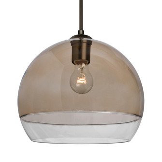 Besa, Ally 12 Cord Pendant, Smoke/Clear, Bronze Finish, 1x60W Medium Base, 15Ft. Cord (127|1JT-ALLY12SM-BR-L)