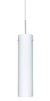 Besa Stilo 16 LED Pendant 1Jt Opal Matte Satin Nickel 1x9W LED, 15Ft. Cord (127|1JT-722407-LED-SN-L)