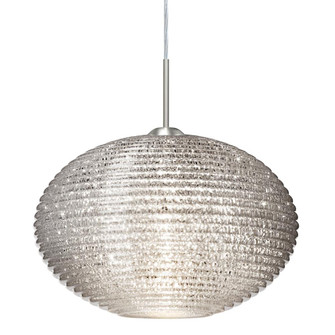 Besa Pendant Pape 12 Satin Nickel Glitter 1x75W Medium Base, 15Ft. Cord (127|1JT-4913GL-SN-L)