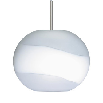 Besa Pendant Luna Satin Nickel Opal Frost 1x100W Medium Base, 15Ft. Cord (127|1JT-477699-SN-L)