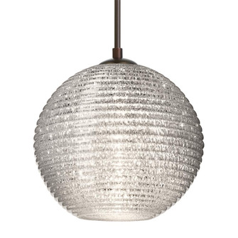 Besa Kristall 8 Pendant Bronze Glitter 1x9W LED, 15Ft. Cord (127|1JT-4616GL-LED-BR-L)