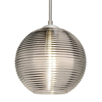 Besa Kristall 8 Pendant Satin Nickel Smoke 1x9W LED, 15Ft. Cord (127|1JT-461602-LED-SN-L)