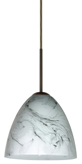 Besa Vila LED Pendant Marble Grigio Bronze 1x9W LED, 15Ft. Cord (127|1JT-4470MG-LED-BR-L)