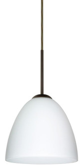 Besa Vila Pendant Bronze Opal Matte 1x60W Medium Base, 15Ft. Cord (127|1JT-447007-BR-L)