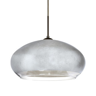 Besa Brio 14 Pendant Bronze Silver Foil 1x9W LED, 15Ft. Cord (127|1JT-4345SF-LED-BR-L)