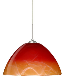 Besa Tessa Pendant Solare Satin Nickel 1x9W LED, 15Ft. Cord (127|1JT-4201SL-LED-SN-L)