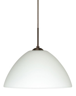 Besa Tessa LED Pendant White Bronze 1x9W LED, 15Ft. Cord (127|1JT-420107-LED-BR-L)