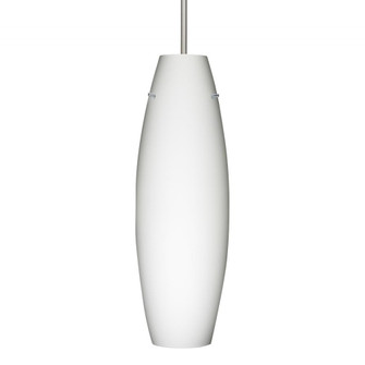 Besa Suzi 18 Pendant Opal Matte Satin Nickel 1x11W LED, 15Ft. Cord (127|1JT-412707-LED-SN-L)