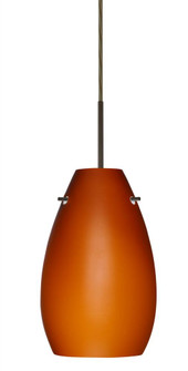 Besa Pera 9 Pendant Bronze Amber Matte 1x100W Medium Base, 15Ft. Cord (127|1JT-412680-BR-L)