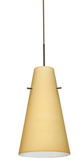 Besa Cierro Pendant Bronze Vanilla Matte 1x100W Medium Base, 15Ft. Cord (127|1JT-4124VM-BR-L)